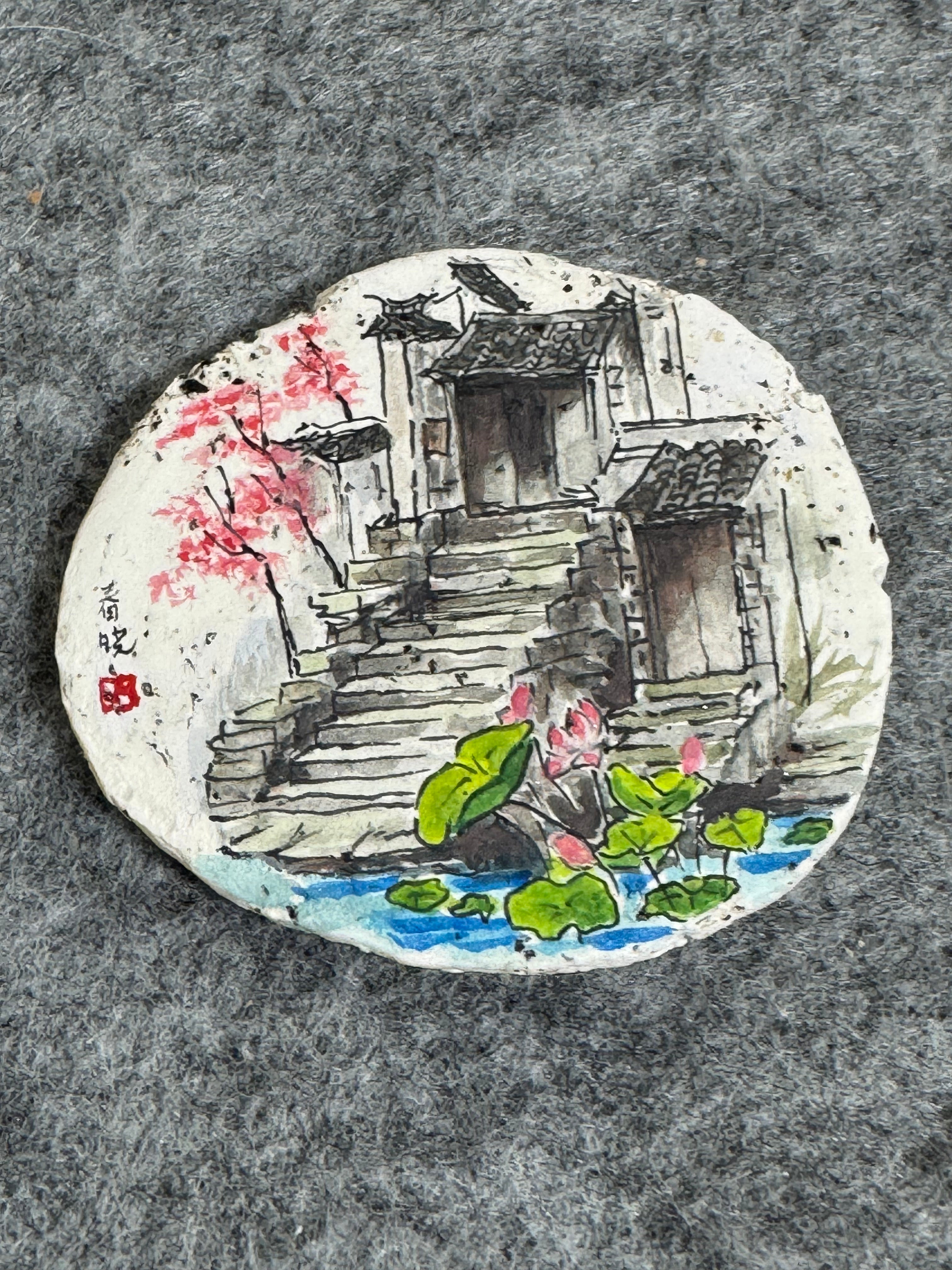 Jiangnan Lotus Courtyard – Original Miniature Clay Art