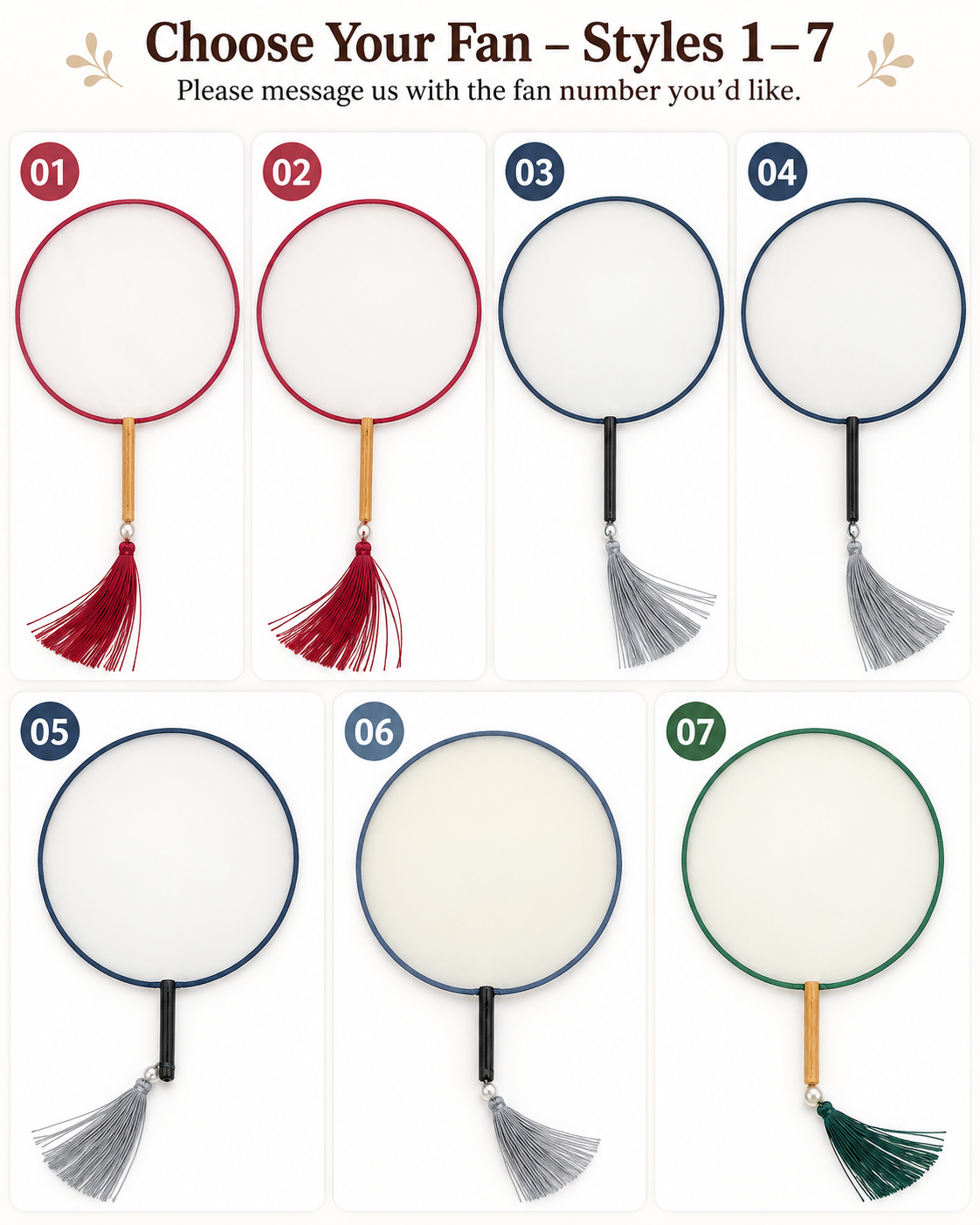 Traditional Chinese Round Fan – Blank DIY Painting Fan
