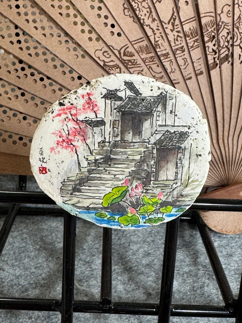 Jiangnan Lotus Courtyard – Original Miniature Clay Art