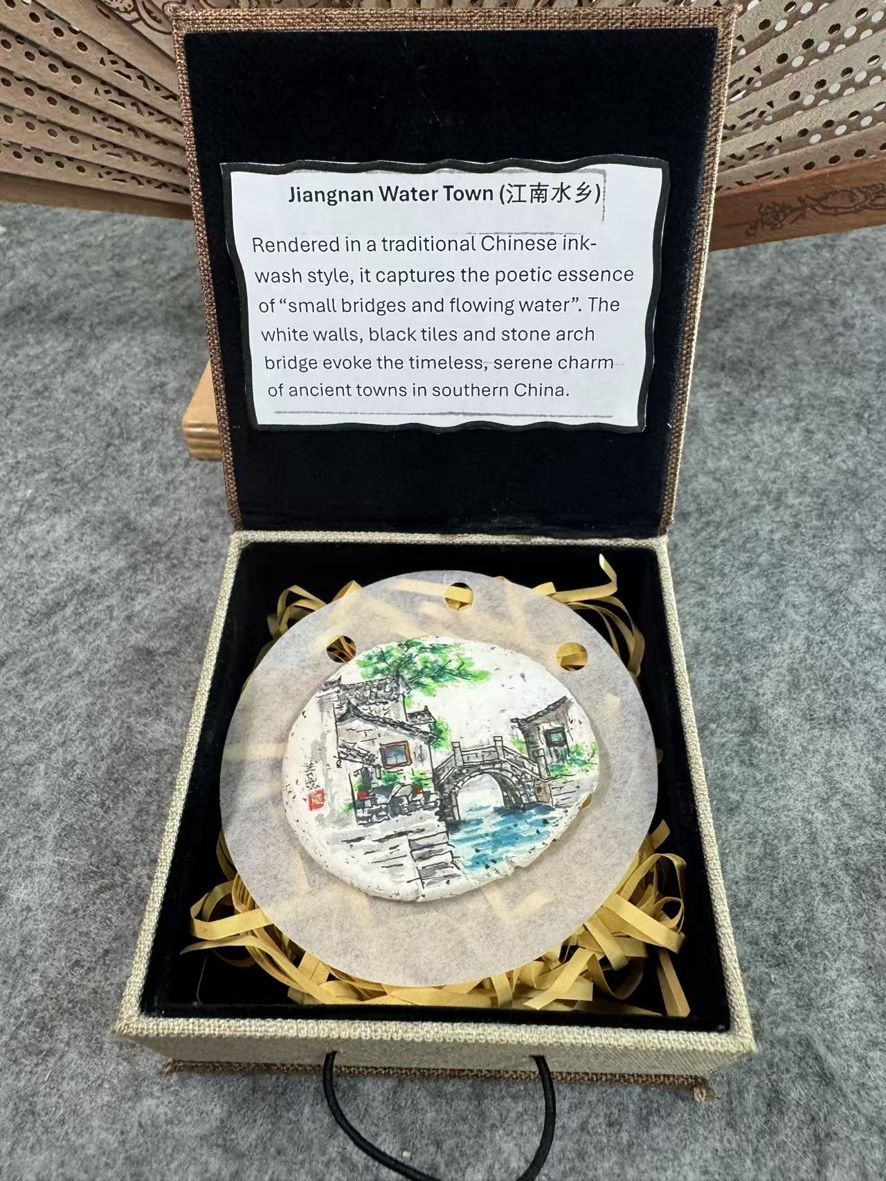 Stone Bridge in a Jiangnan Water Town – Original Miniature Clay Art