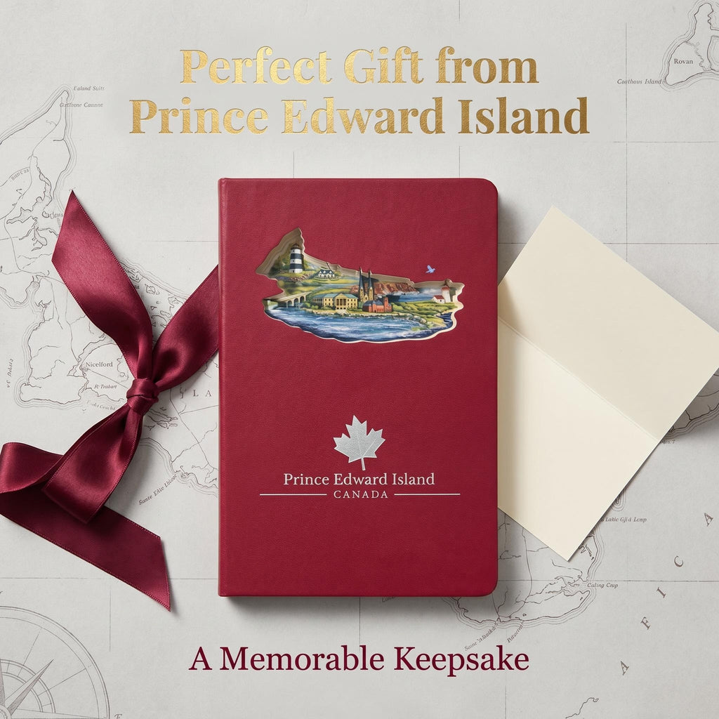 Prince Edward Island Layered Art Notebook – Handmade Paper Cut Design