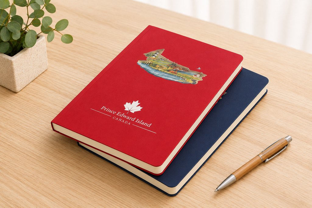 Prince Edward Island Layered Art Notebook – Handmade Paper Cut Design