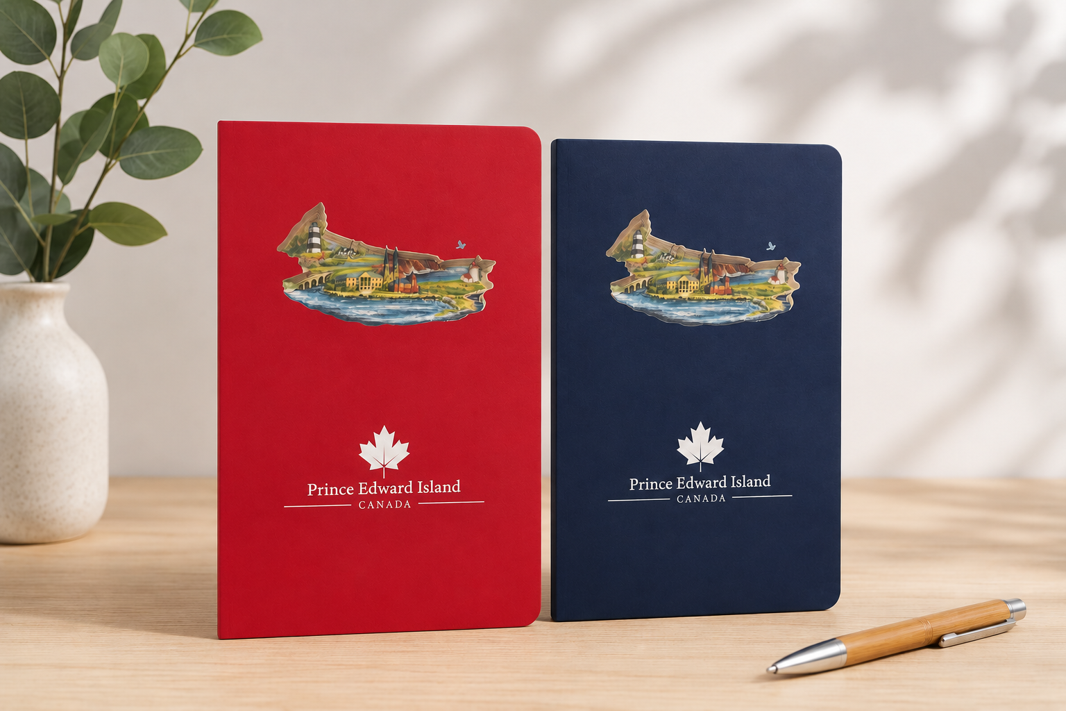 Prince Edward Island Layered Art Notebook – Handmade Paper Cut Design