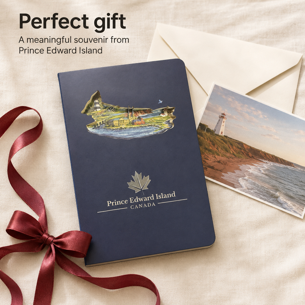 Prince Edward Island Layered Art Notebook – Handmade Paper Cut Design