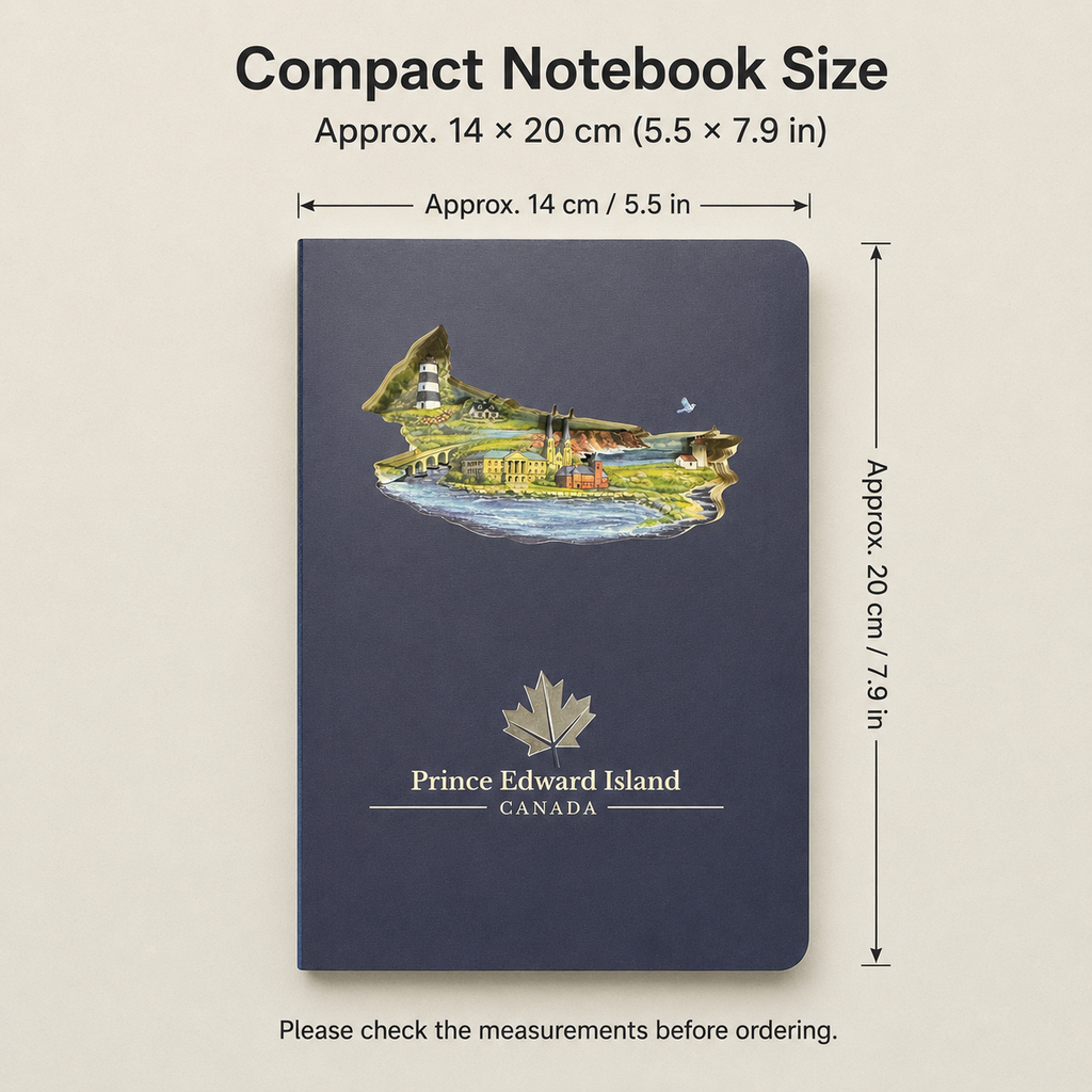 Prince Edward Island Layered Art Notebook – Handmade Paper Cut Design