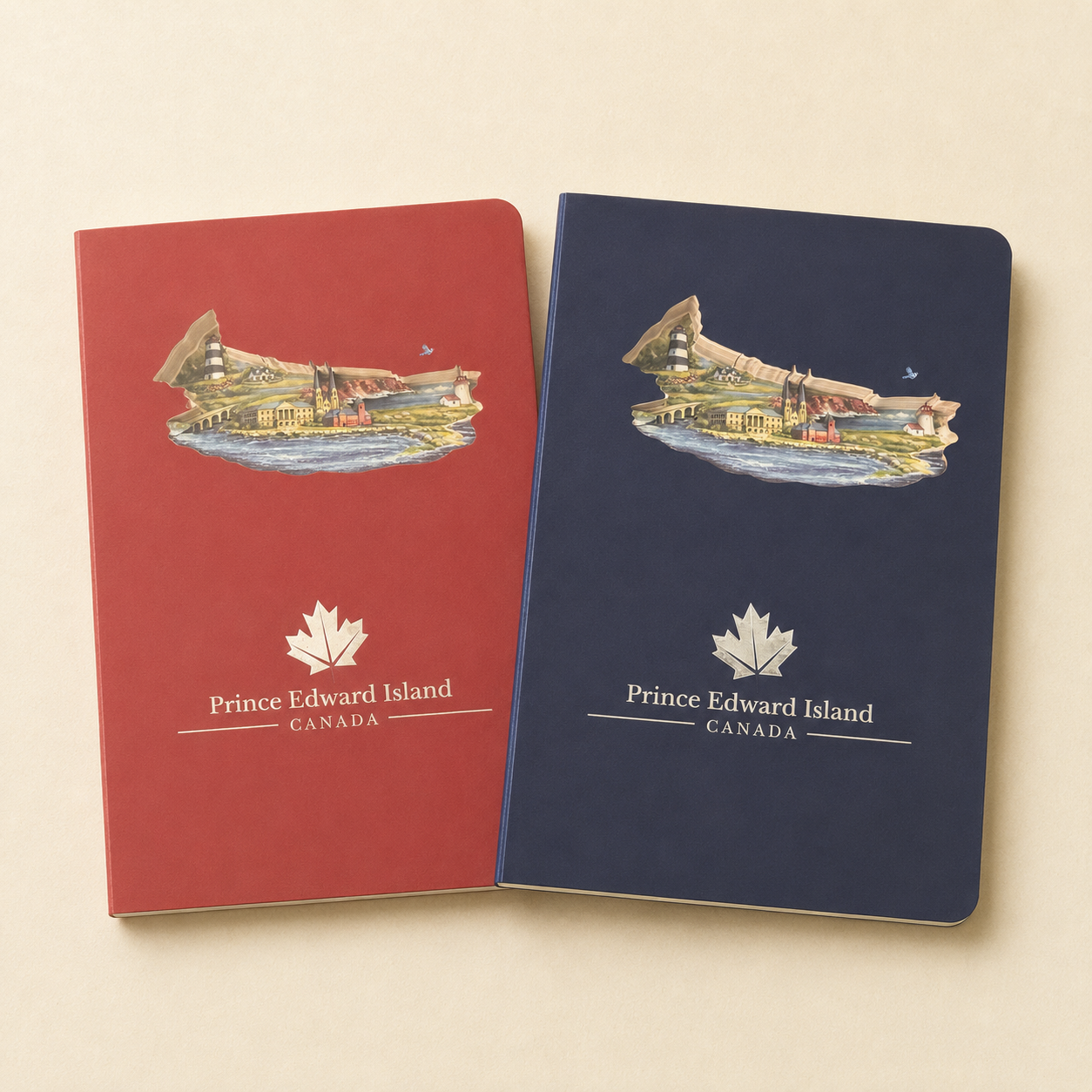 Prince Edward Island Layered Art Notebook – Handmade Paper Cut Design