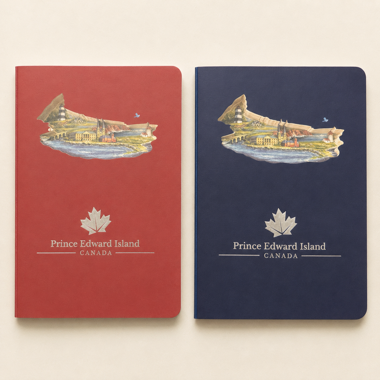 Prince Edward Island Layered Art Notebook – Handmade Paper Cut Design