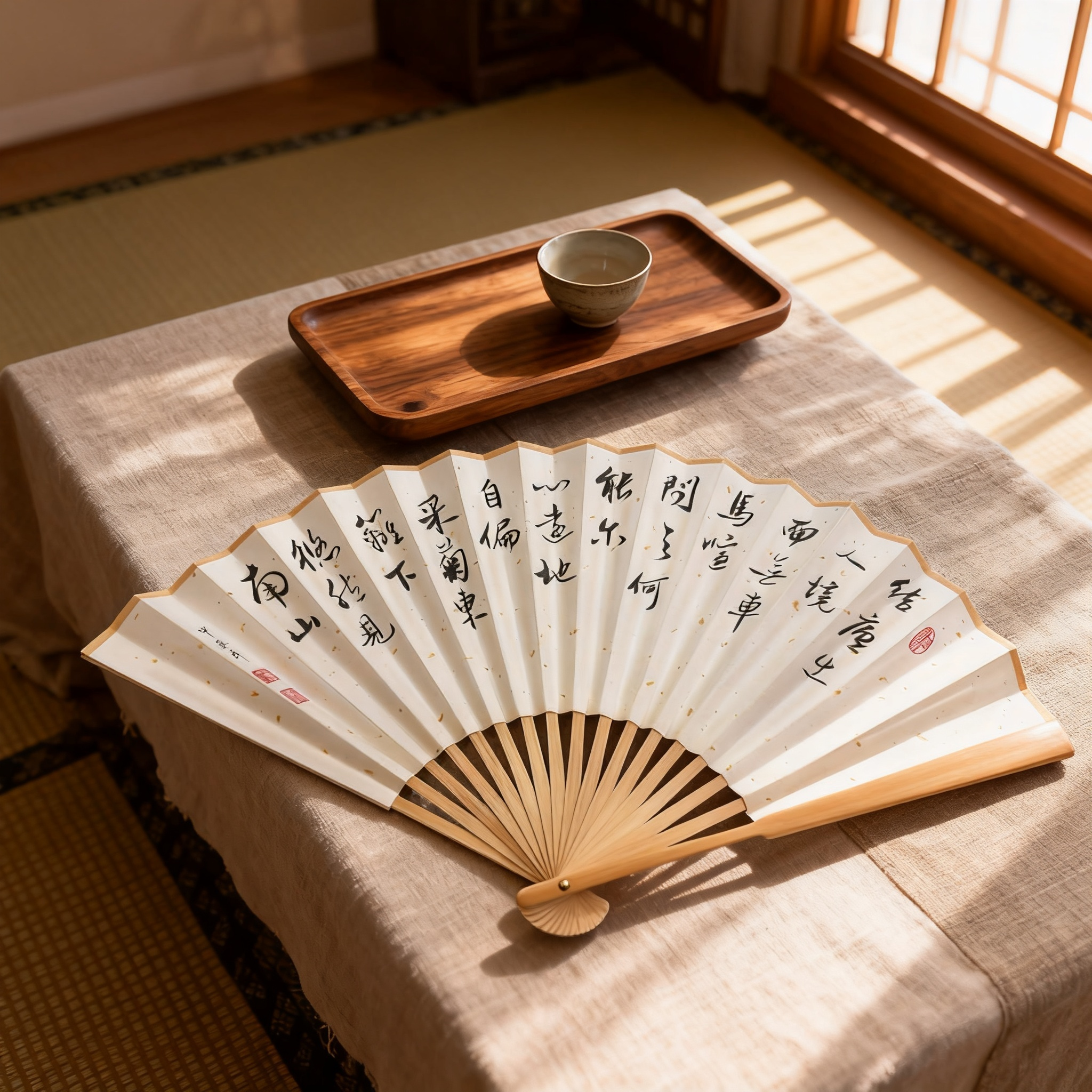 Original Chinese Calligraphy Folding Fan | Handmade Art Gift