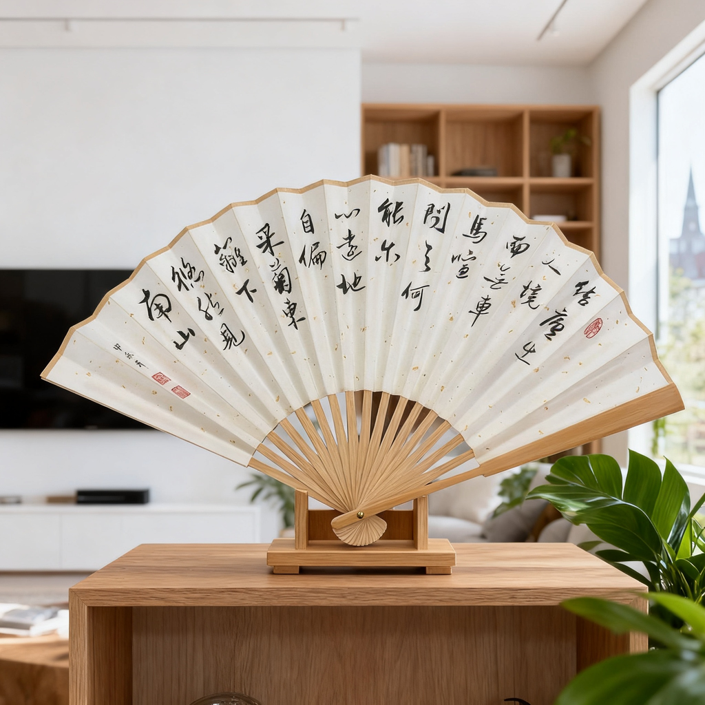 Original Chinese Calligraphy Folding Fan | Handmade Art Gift