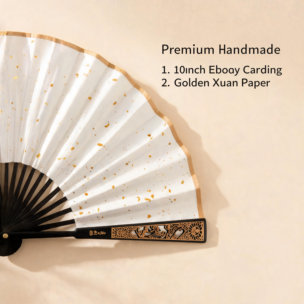 Personalized Chinese Calligraphy Folding Fan | Handmade Custom Fan
